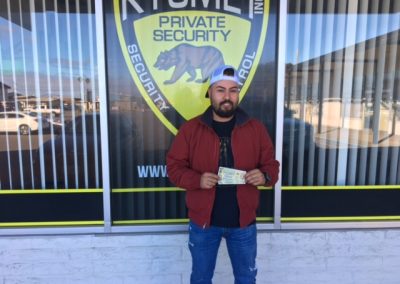 Man receiving tickets to special event