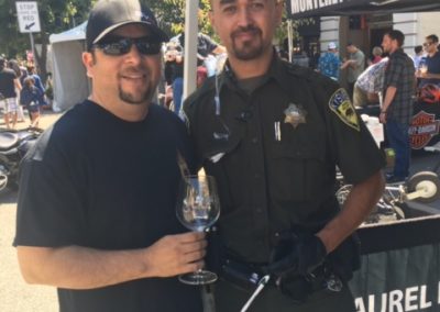 Guard and happy customer